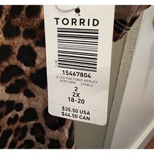 TORRID Leopard Print t shirt! Very soft. Never worn!